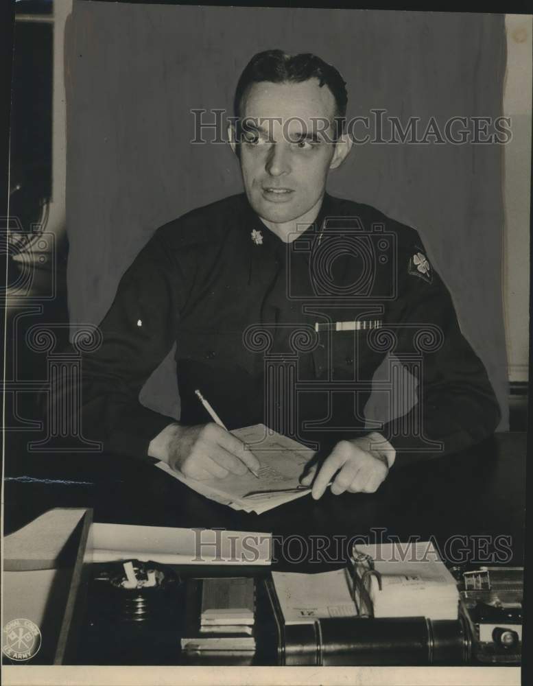 Major George R. Beane at Headquarters Fourth Army-Historic Images