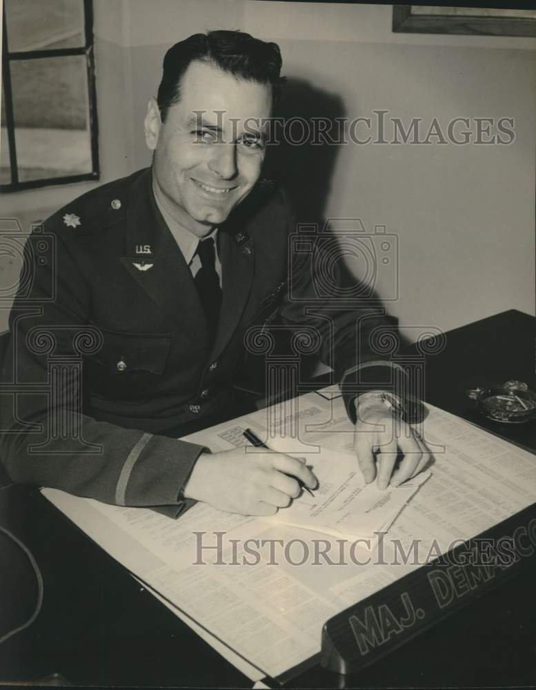 Major DeMarco At His Desk-Historic Images