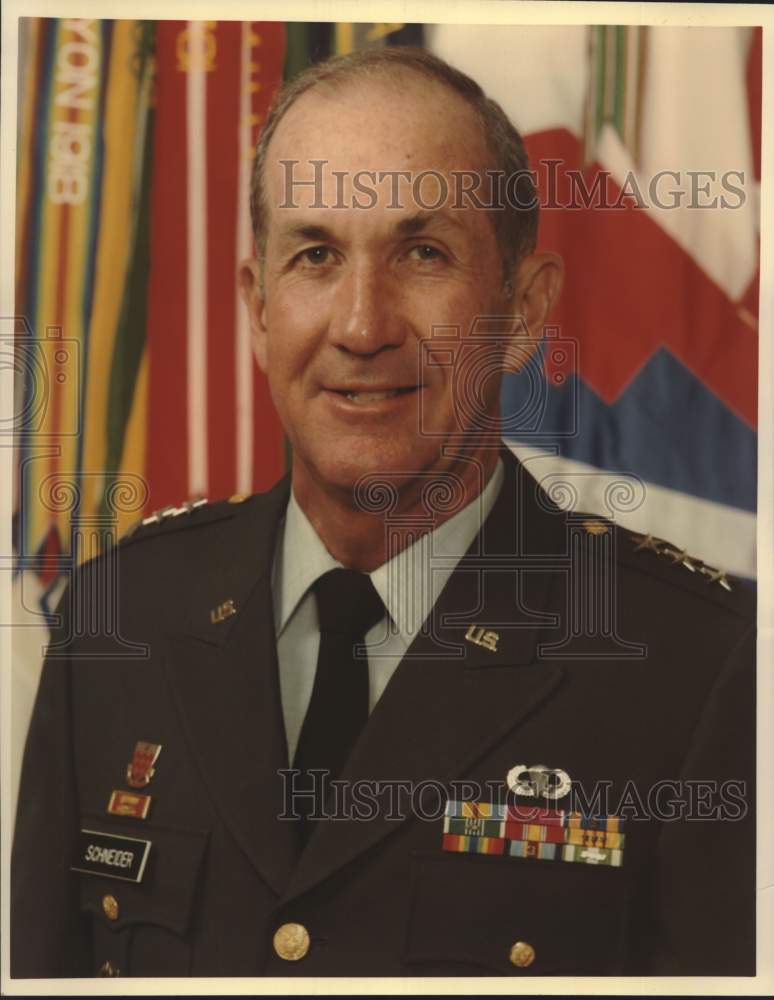 1987 General William H. Schneider, Commander- Fort Sam Houston-Historic Images