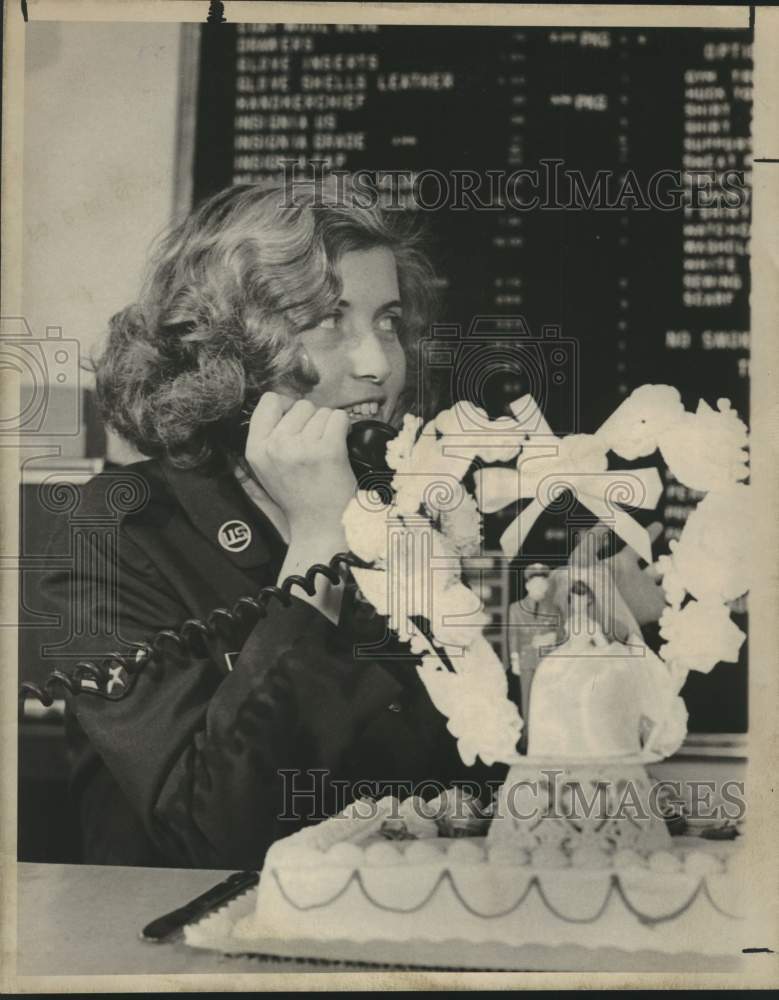 Telephone bride Lackland AFB Airman Barbara Parmenter.-Historic Images