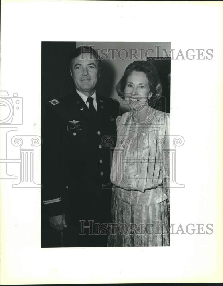 1988 Colonel Raymond &amp; Lenore Allred at New Year&#39;s Reception-Historic Images