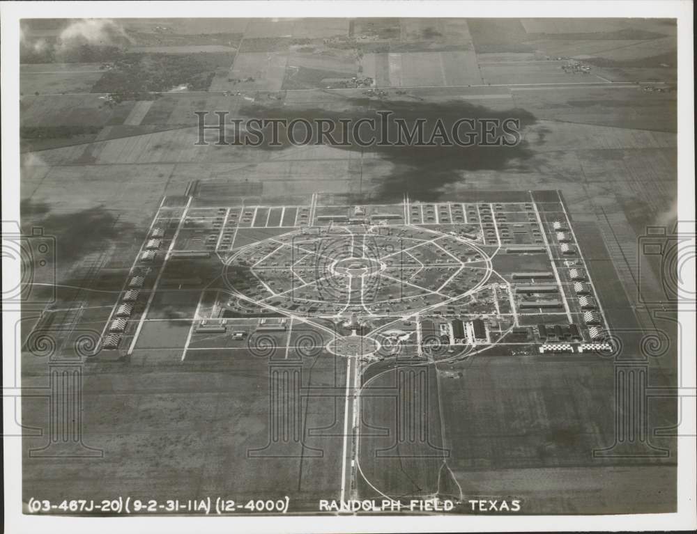 1931 Press Photo Aerial view of Randolph Field, Texas - sam06860 - Historic Images