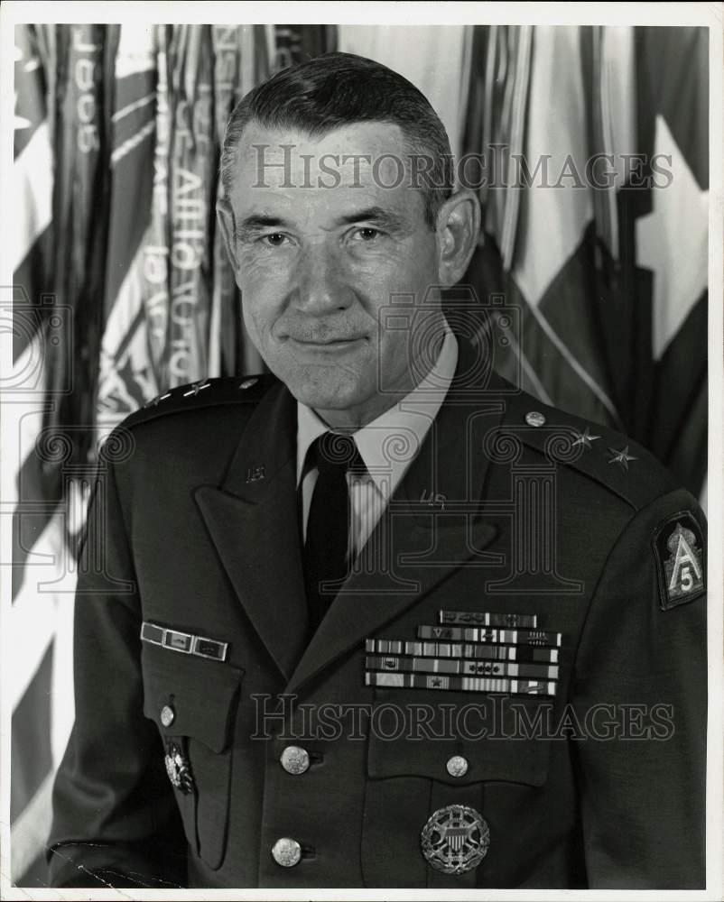 1979 Press Photo Major General William R. Wolfe Jr. Fifth United States Army, TX - Historic Images
