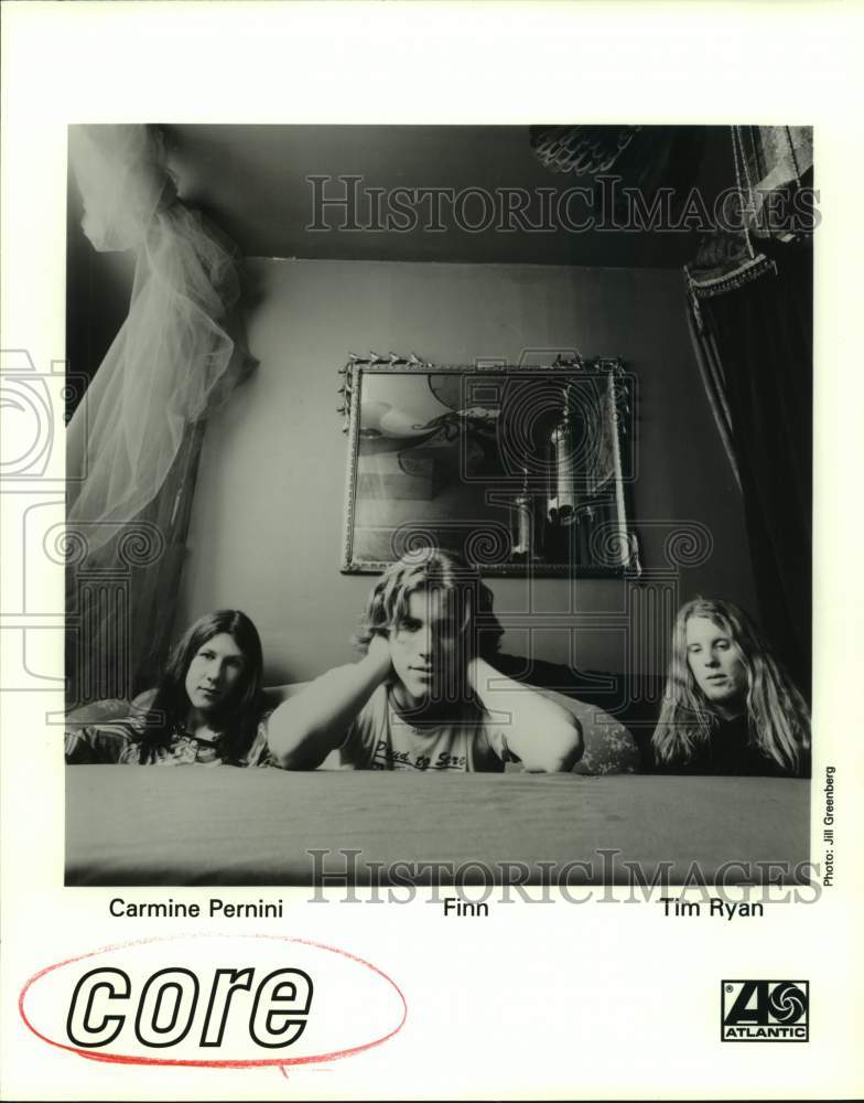 Press Photo Carmine Pernini, Finn and Tim Ryan of Core, stoner rock band. - Historic Images