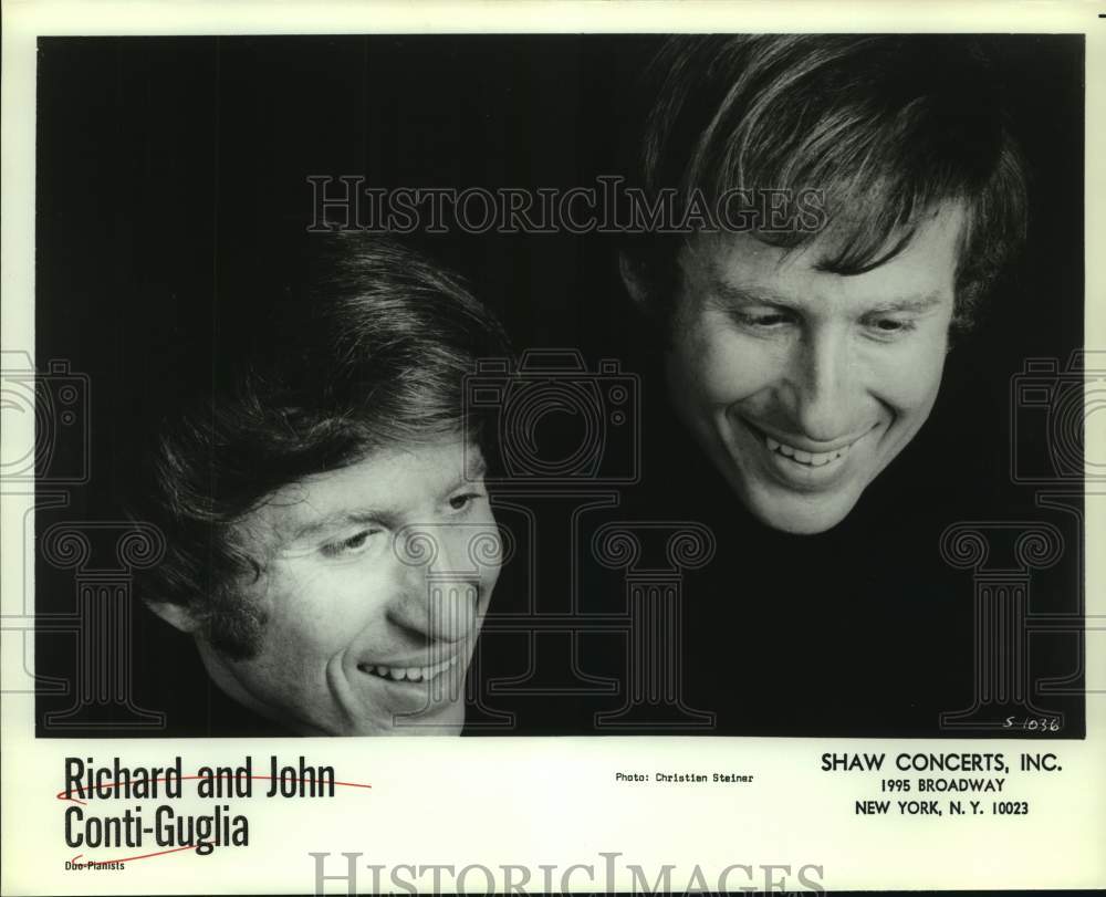 Press Photo Richard and John Conti-Guglia, duo pianists. - Historic Images