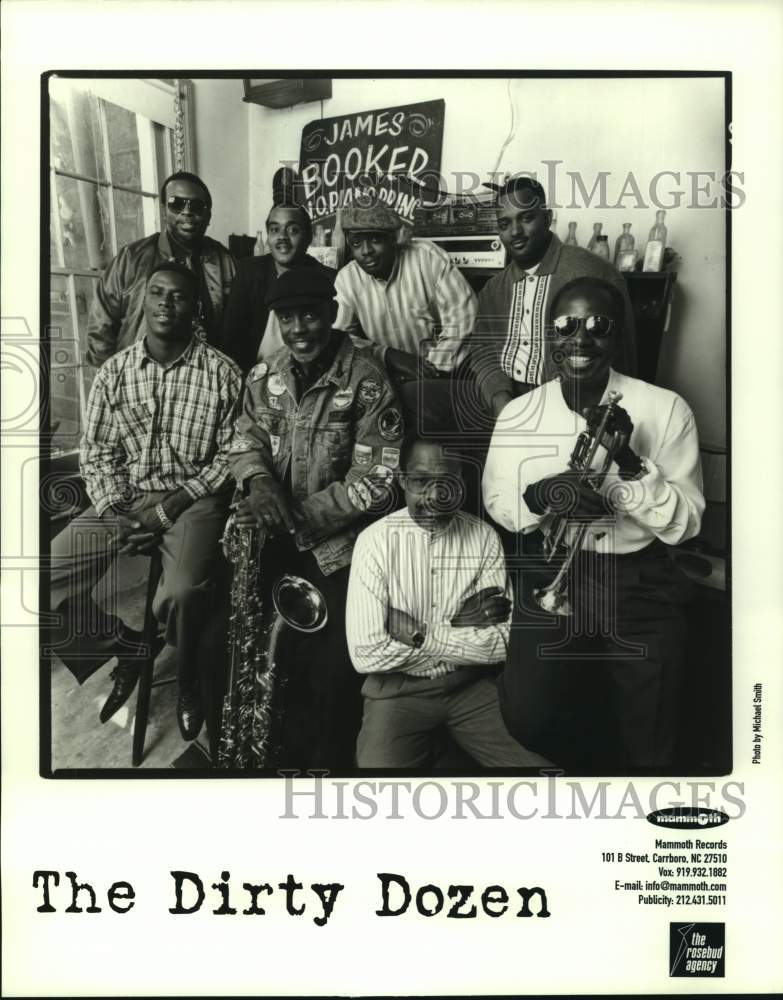 Press Photo Dirty Dozen Brass Band, New Orleans jazz ensemble. - Historic Images