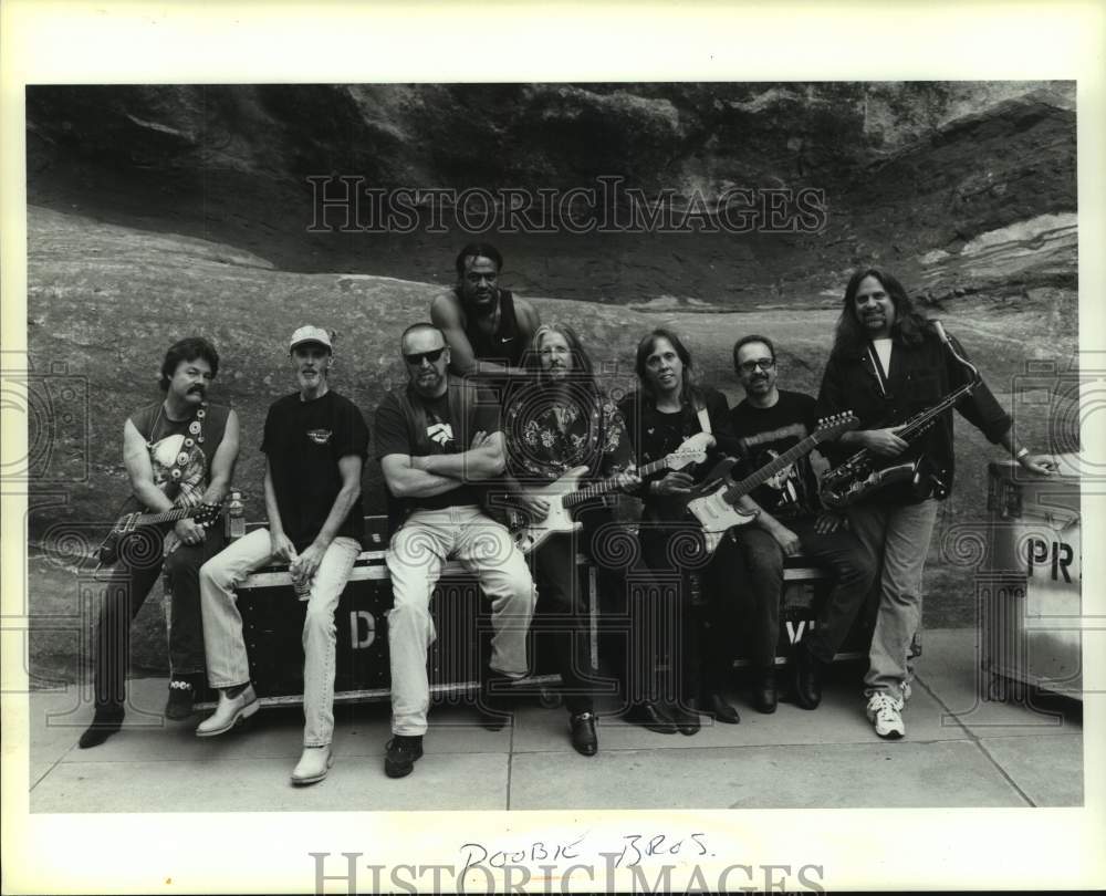Eight Members of the band The Doobie Brothers - Historic Images