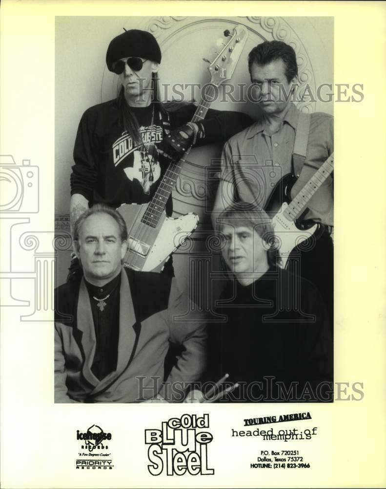 Press Photo Cold Blue Steel, blues and rock cover band from Dallas, Texas. - Historic Images