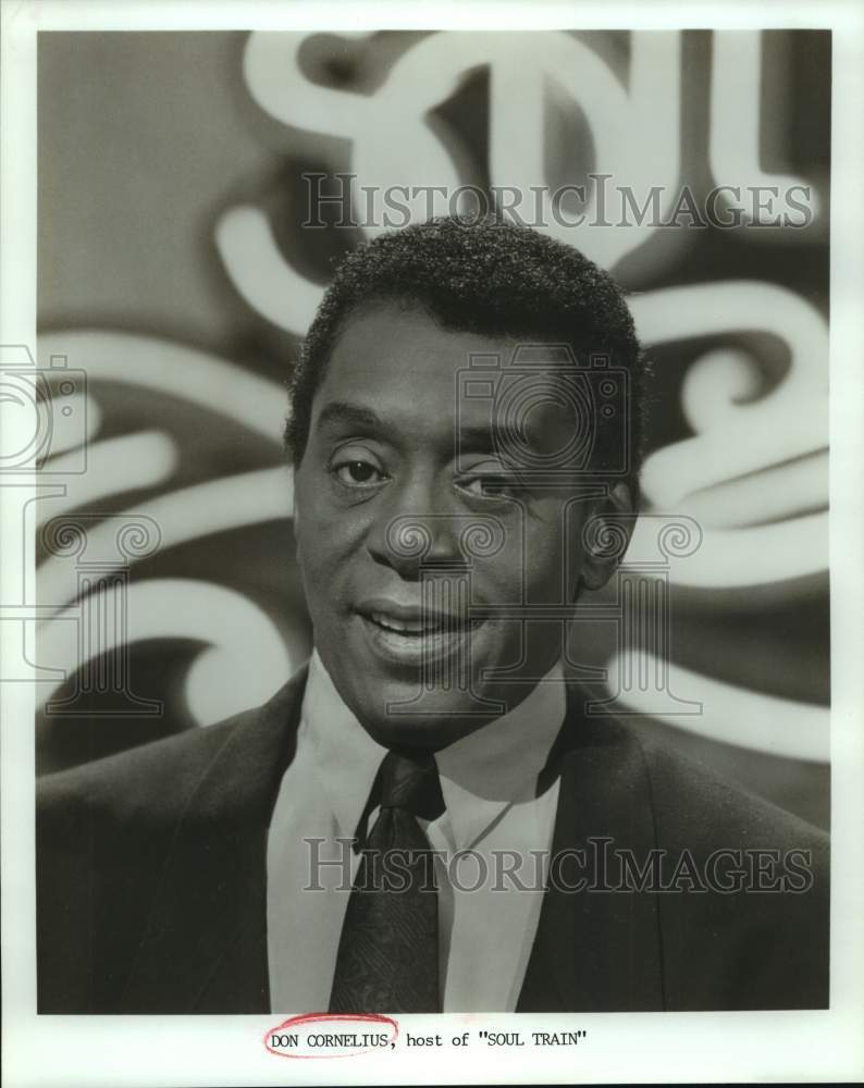 Press Photo Don Cornelius, host of Soul Train. - Historic Images