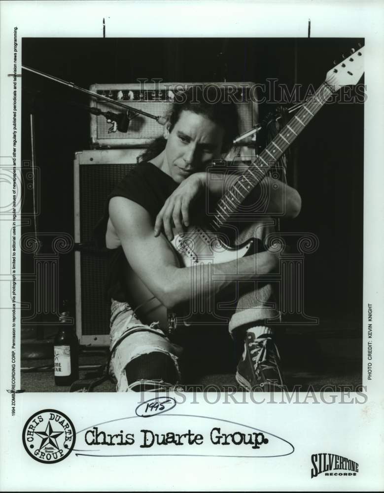 1994 Press Photo Chris Duarte Group, Texas blues-rock band. - sap01862- Historic Images