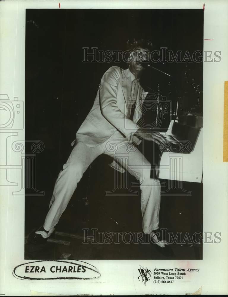 Ezra Charles, Texas blues musician. - Historic Images