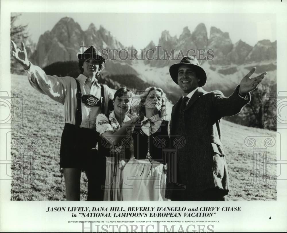 1985 Press Photo Chevy Chase in National Lampoon's European Vacation.- Historic Images