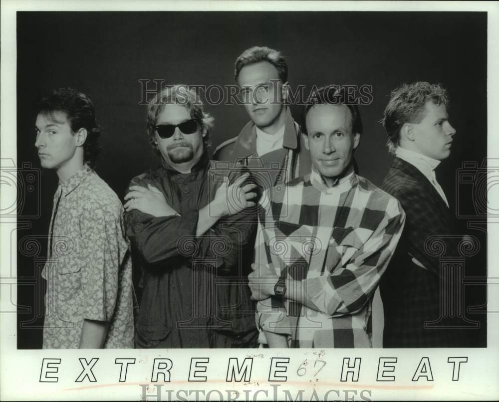 Press Photo Five Members of the band Extreme Heat - Historic Images