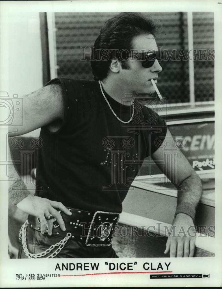 Press Photo Andrew Dice Clay, American stand-up comedian and actor. - Historic Images