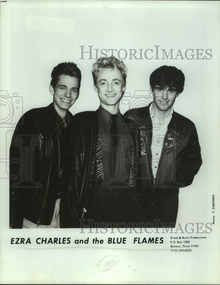 Press Photo Three Members of the band Ezra Charles and the Blue Flames - Historic Images