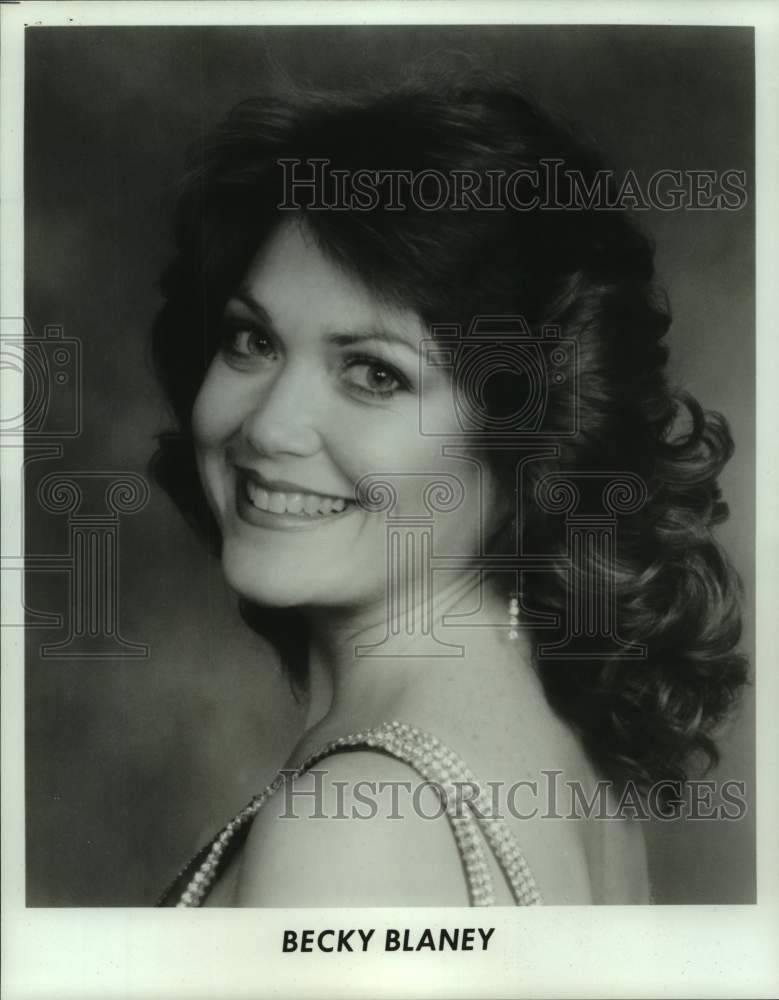 Press Photo Becky Blaney, Entertainer - Historic Images
