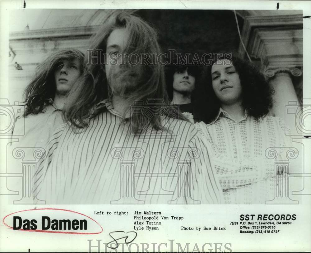 Four Members of the band Das Damen - Historic Images