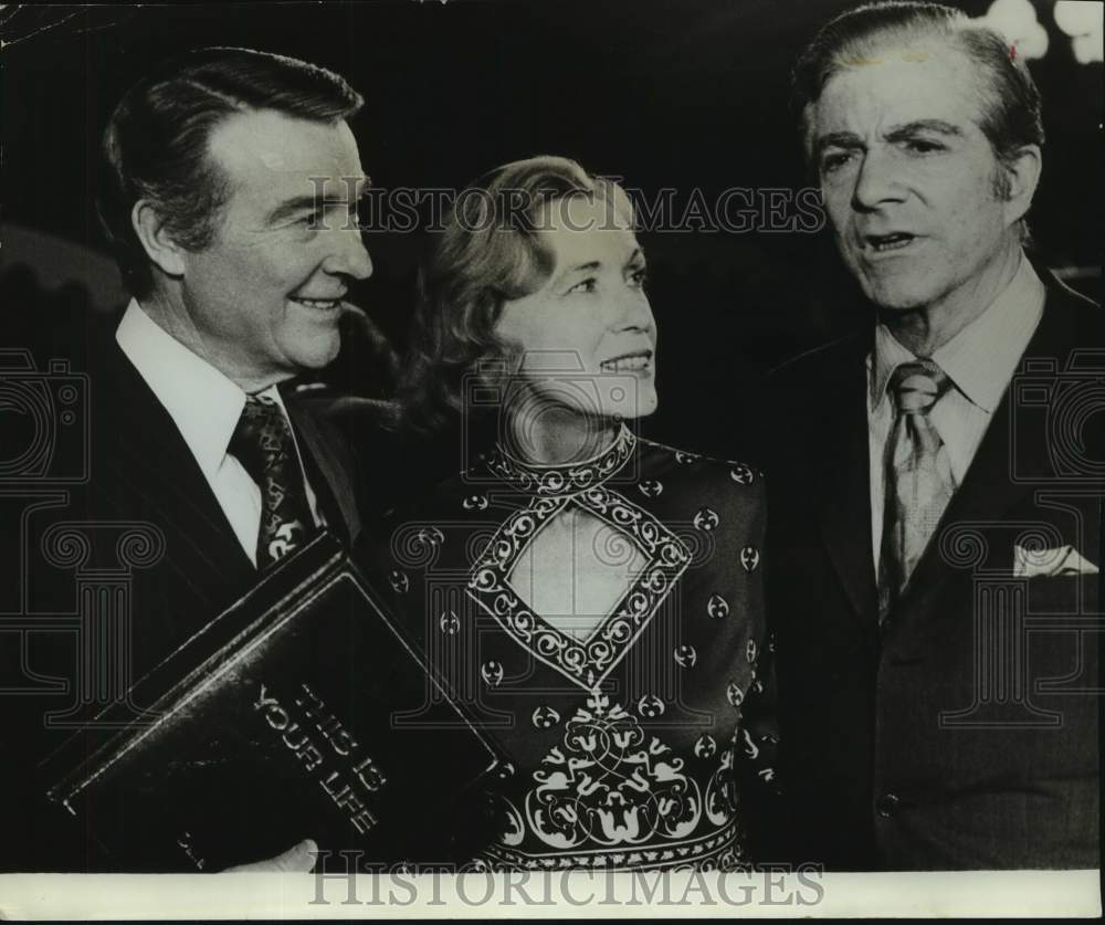 Ralph Edwards, Dana Andrews and wife, Mary Todd on This is Your Life - Historic Images