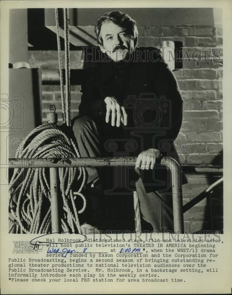 Press Photo Actor Hal Holbrook on Theater in America on PBS - Historic Images
