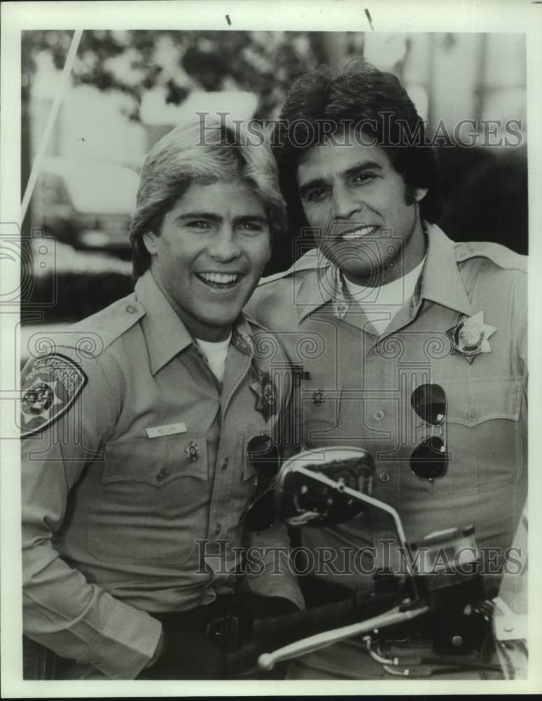 Actor Erik Estrada with co-star - Historic Images