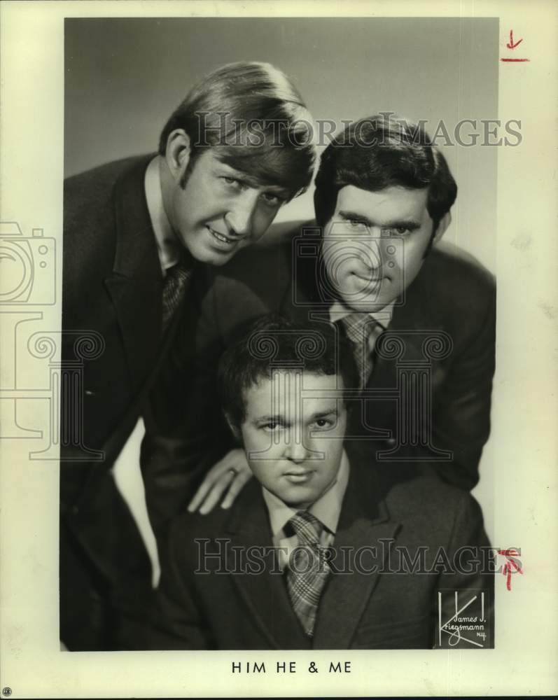 Press Photo Him, He & Me Singing Group - Historic Images