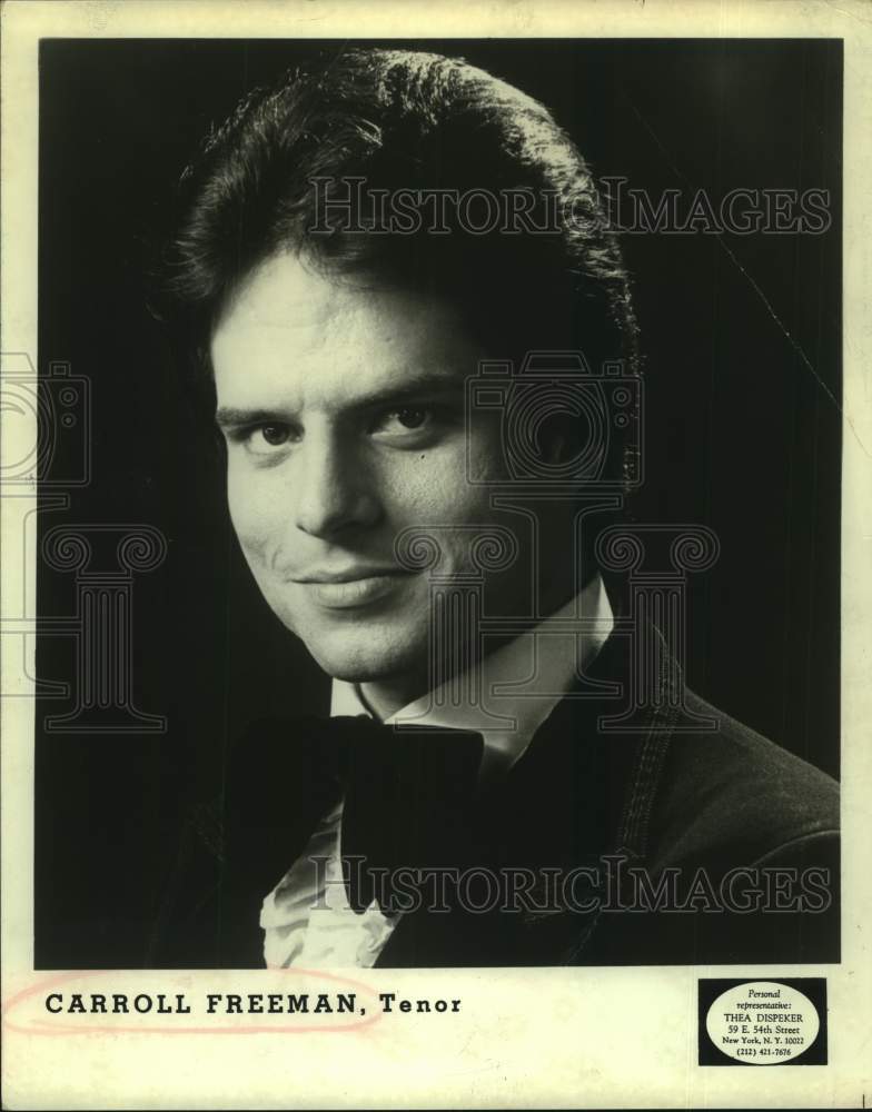 Press Photo Carroll Freeman, Tenor Singer - sap04806 - Historic Images