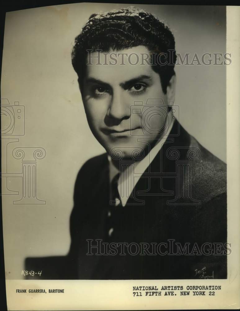 1958 Press Photo Frank Guarrera, lyric baritone Metropolitan Opera singer.-Historic Images