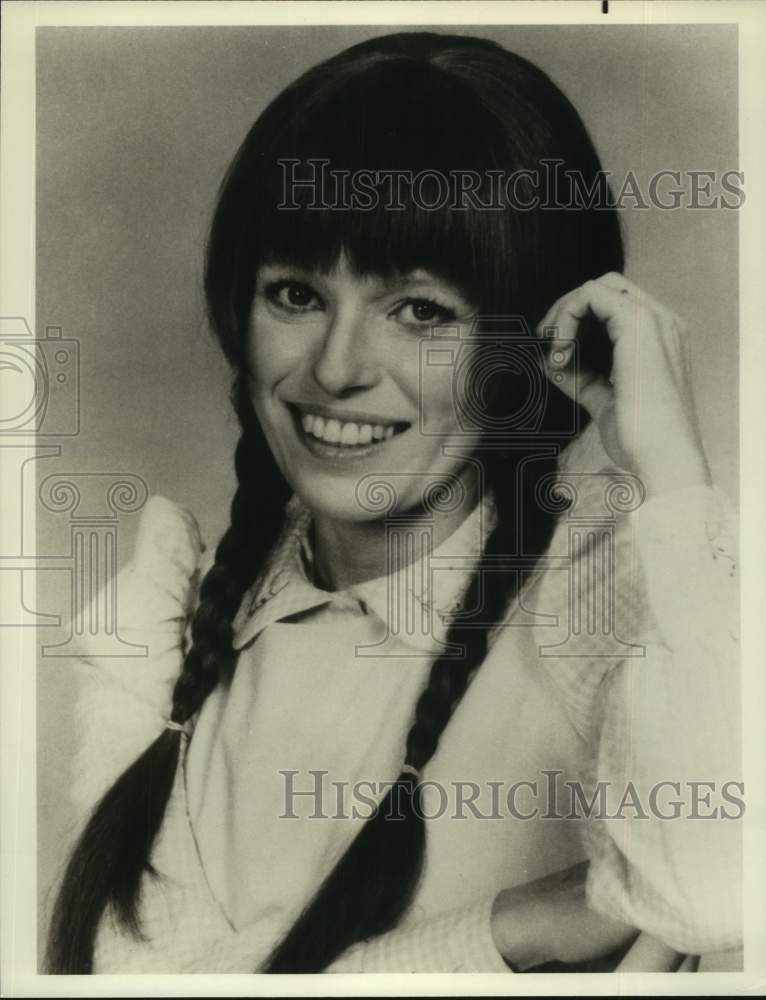 Closeup Portrait of Actress Louise Lasser wearing pigtails - Historic Images