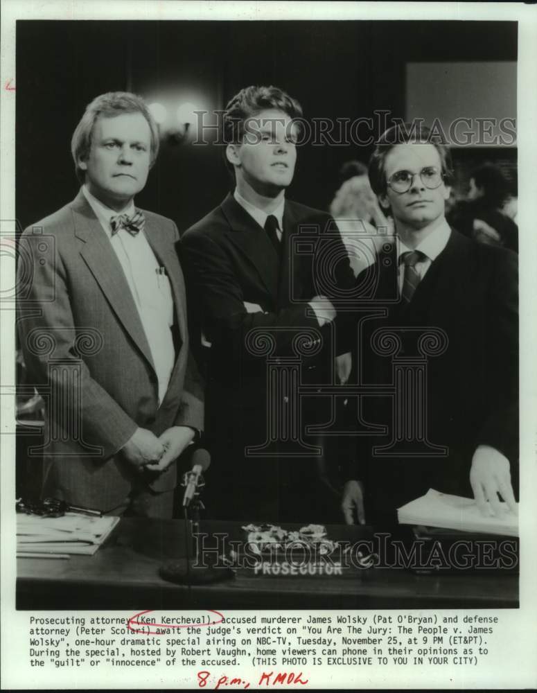 Actors Ken Kercheval and Pat O&#39;Bryan in James Wolsky Drama on NBC-TV - Historic Images
