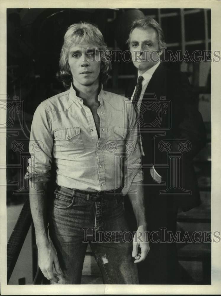 Press Photo Actors Judson Scott and Richard Lynch in "The Phoenix" on ABC-TV - Historic Images