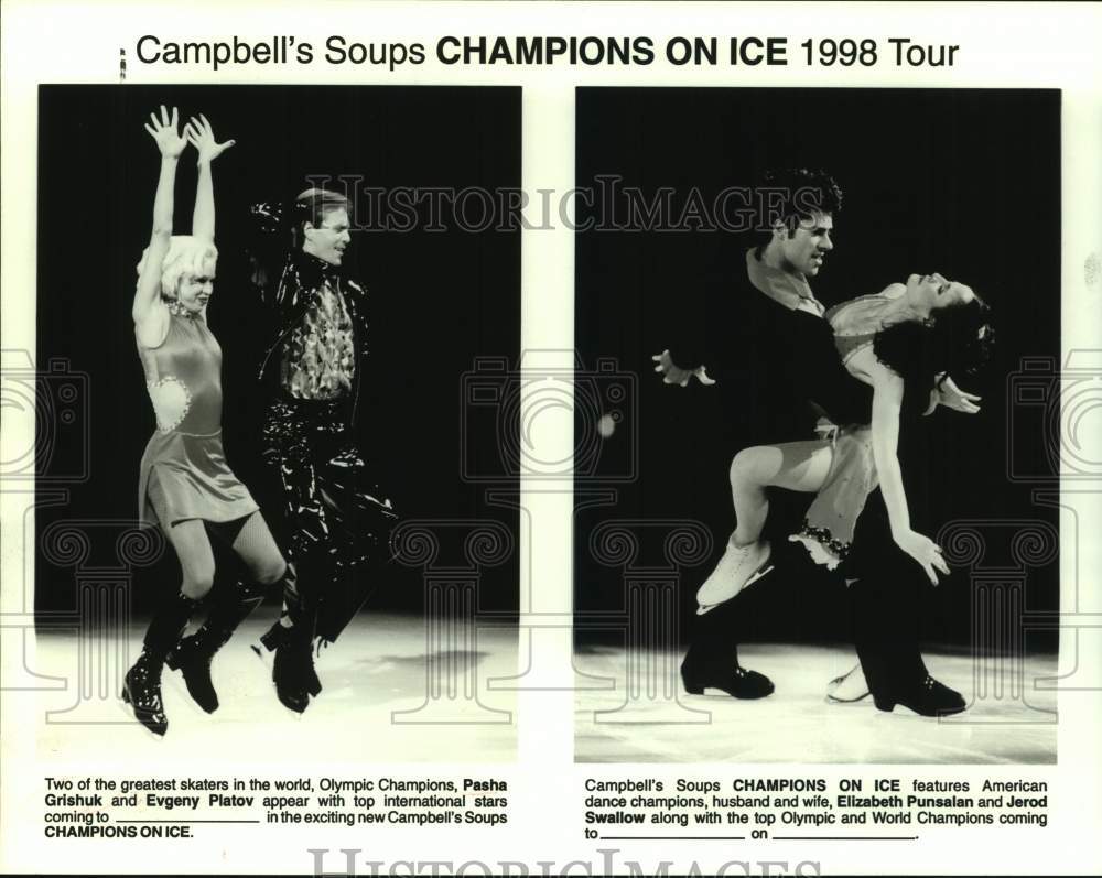 1998 Press Photo Pasha Grishuk and Evgeny Platov during Champions on Ice Tour- Historic Images