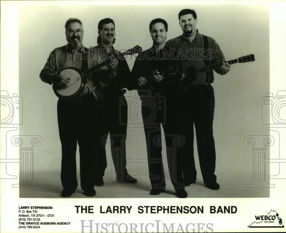 Four Members of The Larry Stephenson Band with instruments - Historic Images