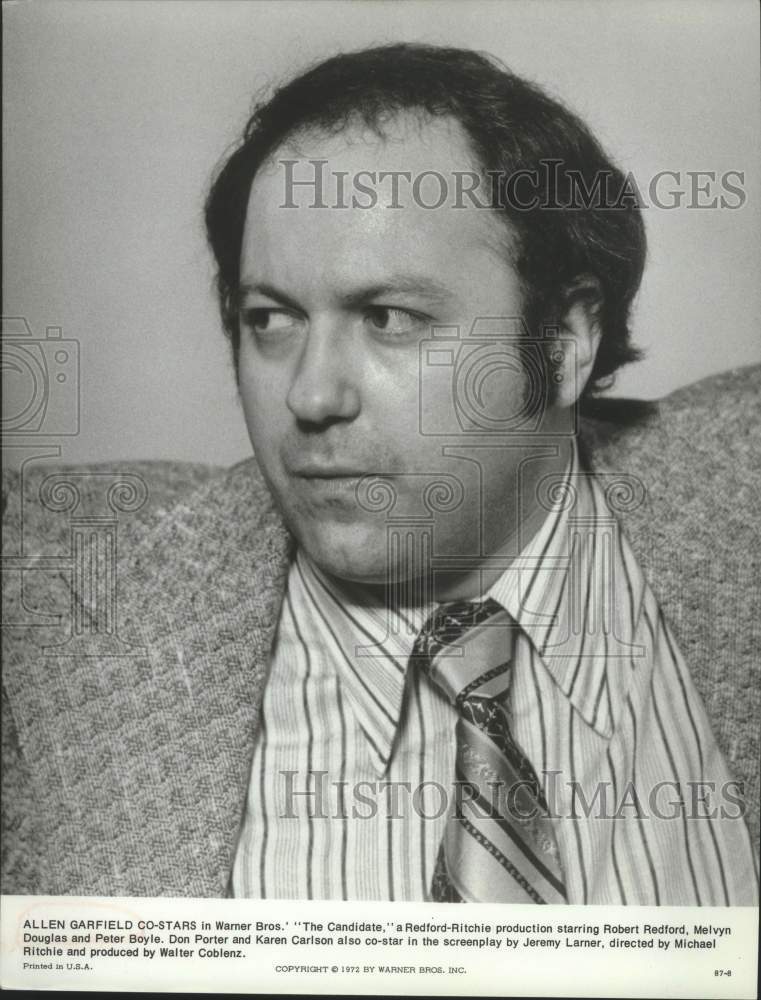 1972 Actor Allen Garfield in &quot;The Candidate&quot; movie scene in closeup - Historic Images