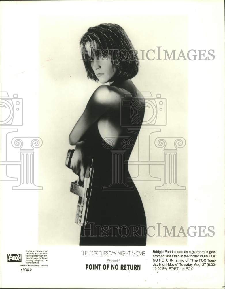 1996 Press Photo Actress Bridget Fonda in "Point of No Return" movie on Fox-TV- Historic Images