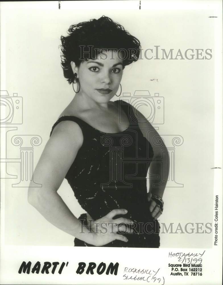 1999 Press Photo Rockabilly Singer Marti' Brom - sap08053- Historic Images