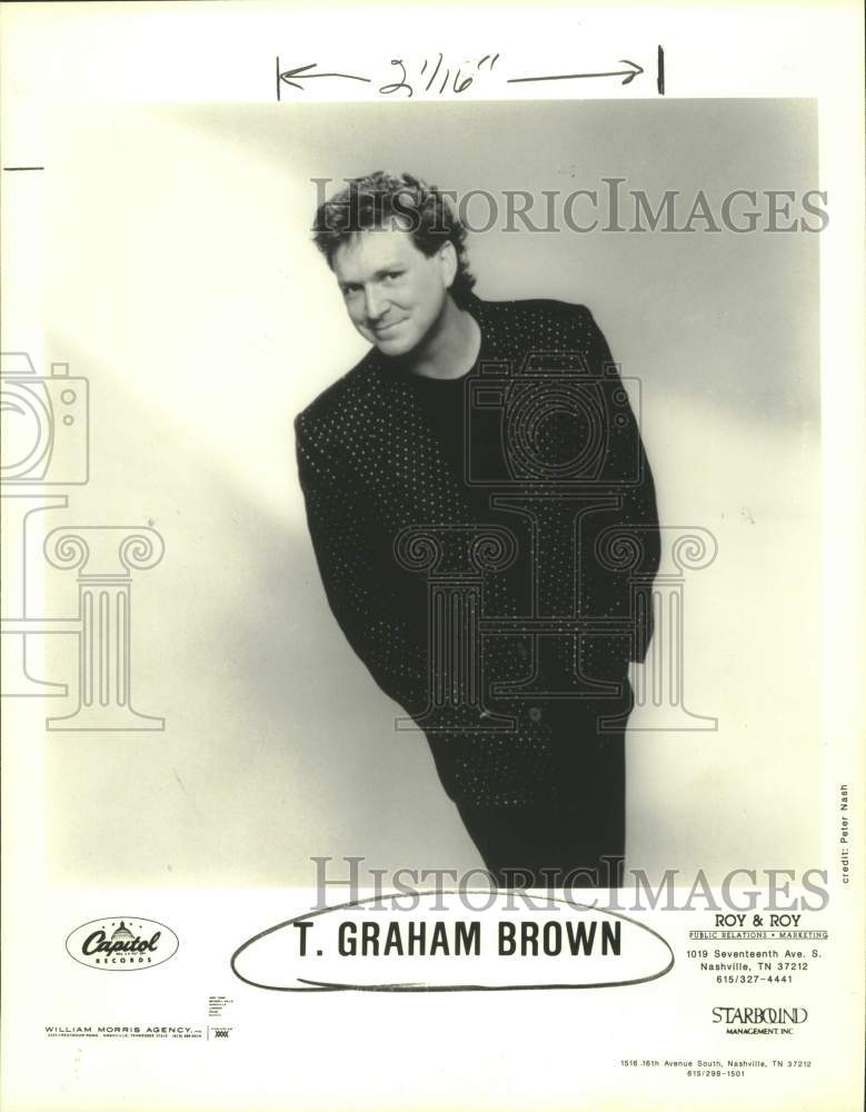 1988 Press Photo T. Graham Brown, Musician - sap08060- Historic Images