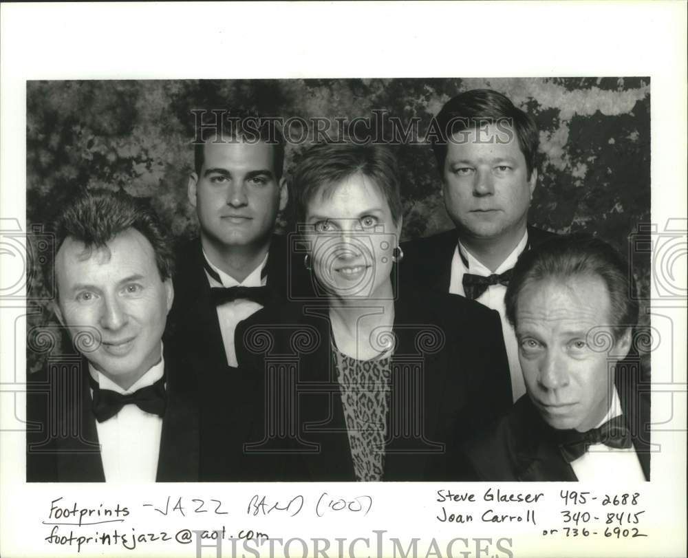 2000 Press Photo Five Members of the jazz band Footprints in closeup portrait- Historic Images