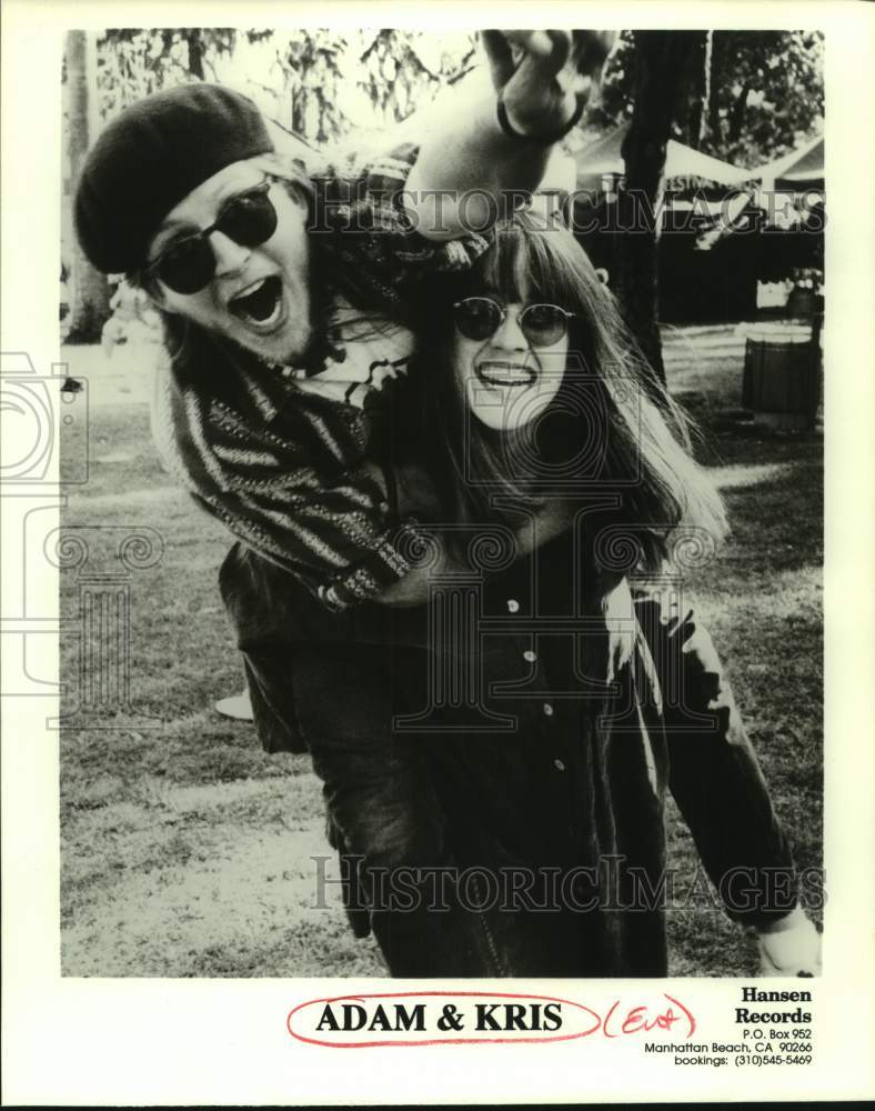 1996 Press Photo Entertainers Adam & Kris, Musicians - sap08704- Historic Images