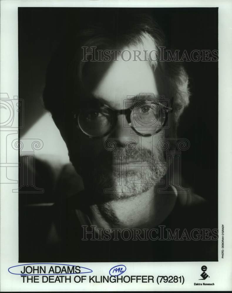 1992 Press Photo Composer John Adams of "The Death of Klinghoffer" fame- Historic Images
