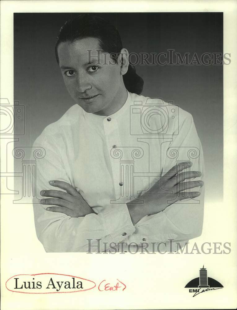 1995 Press Photo Entertainer Luis Ayala smiles in closeup portrait - sap08944- Historic Images