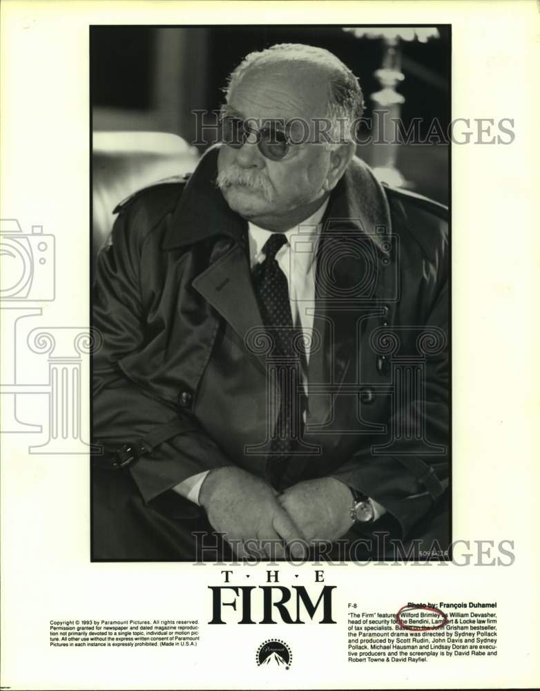 1993 Press Photo Actor Wilford Brimley as William Devasher in &quot;The Firm&quot; movie- Historic Images