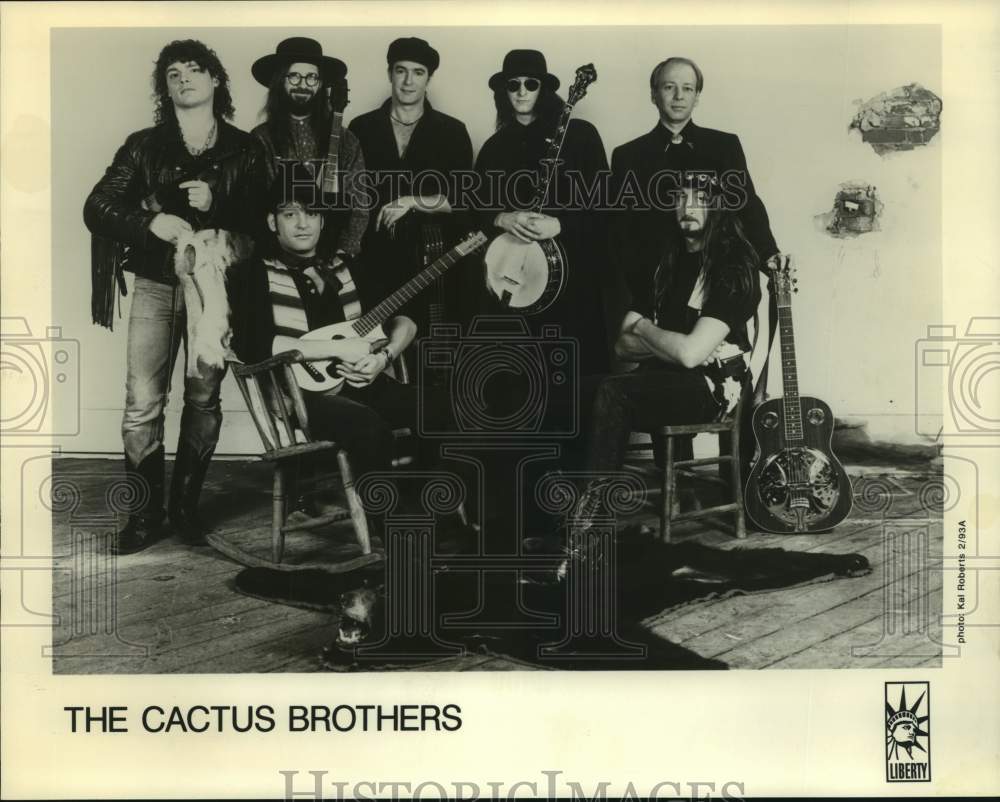1993 Press Photo Seven Members of the band The Cactus Brothers - sap09629- Historic Images