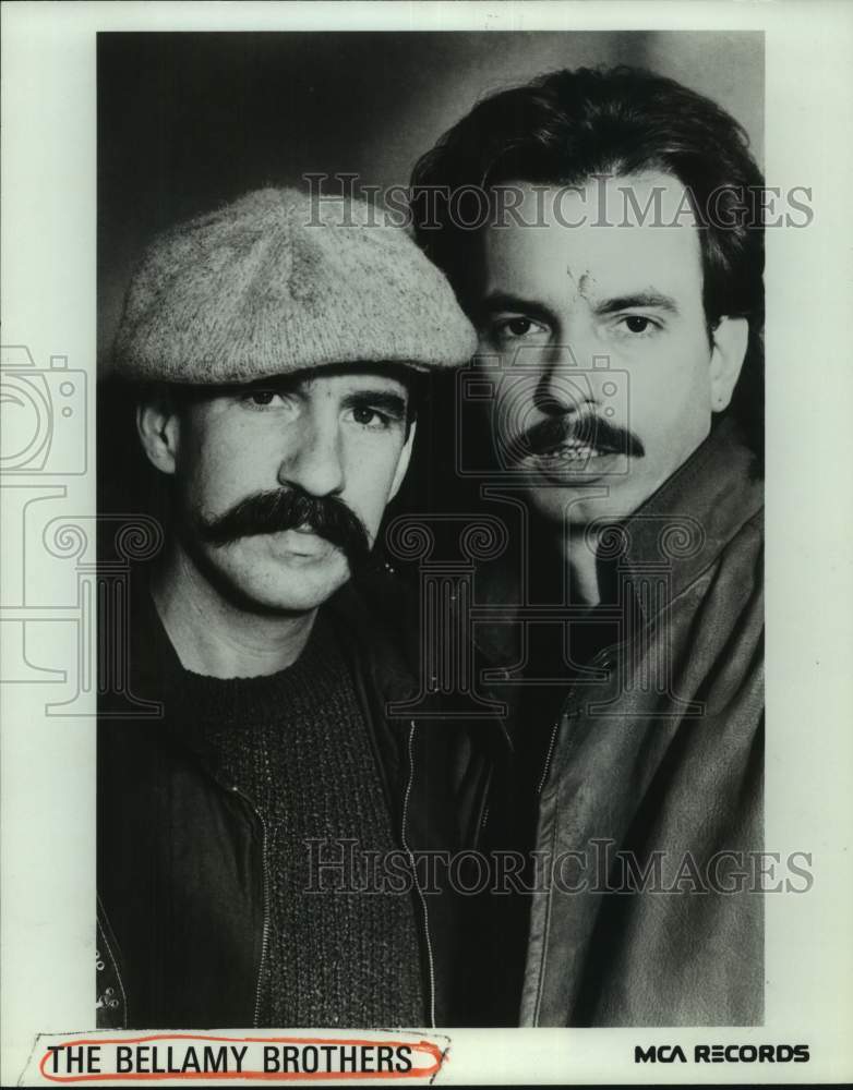 Press Photo Two Members of The Bellamy Brothers, Entertainers, Musicians - Historic Images