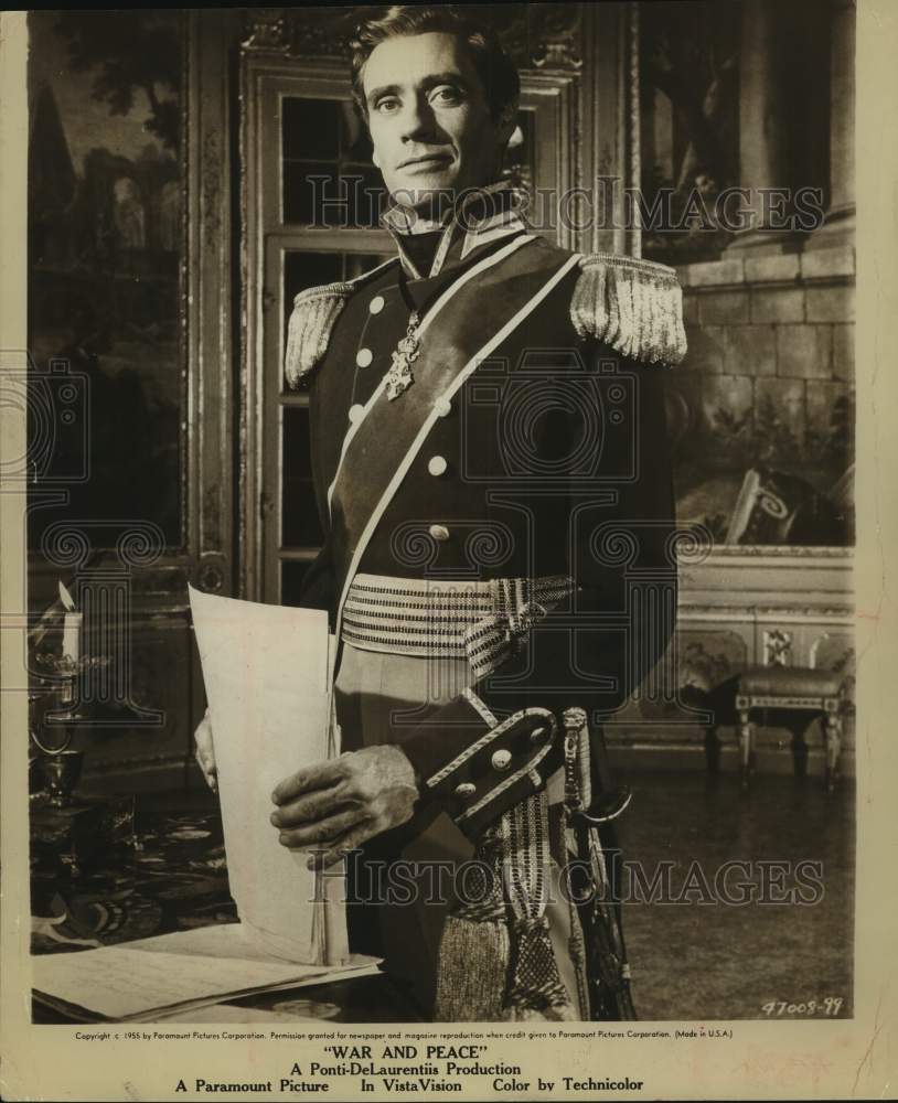 1955 Actor Mel Ferror in "War and Peace" movie portrait - Historic Images