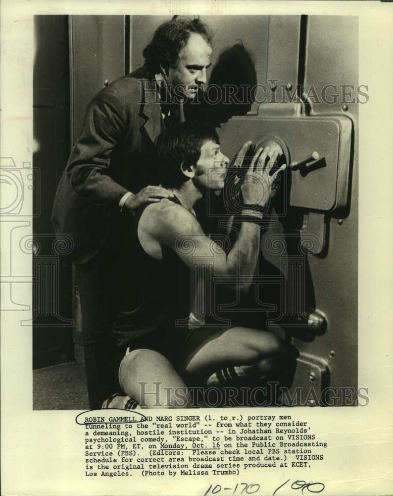 Actors Robin Gammell and Marc Singer in "Escape" on PBS Television - Historic Images