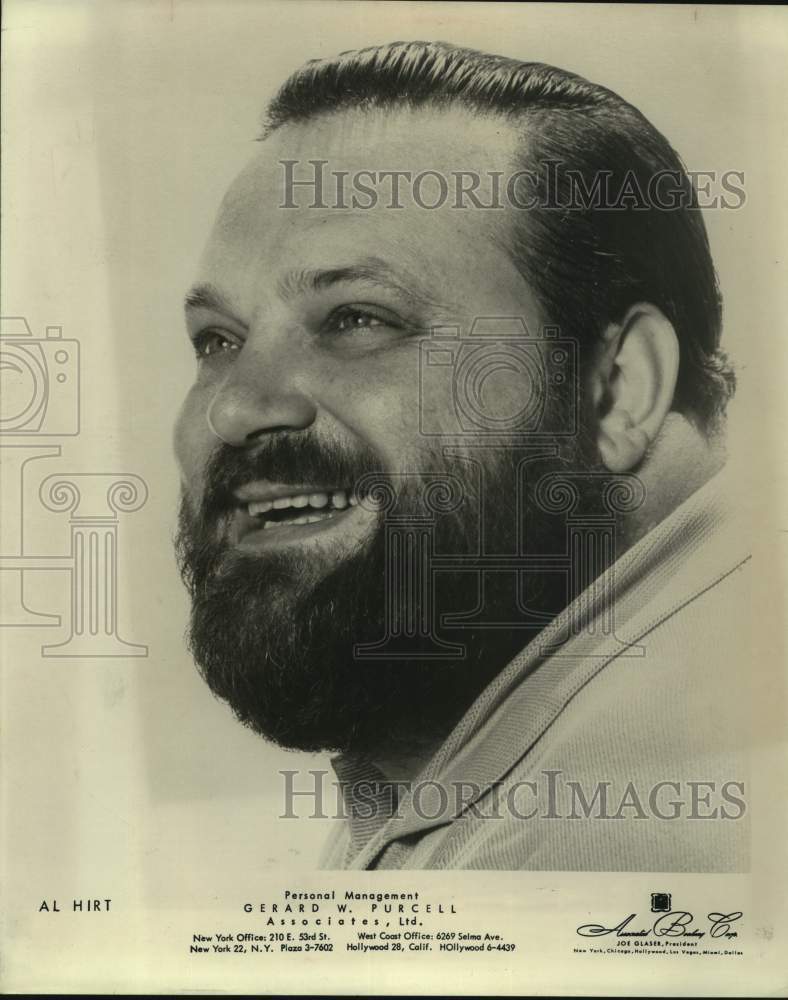 Press Photo Al Hirt, Musician and Trumpet Player smiles in closeup portrait - Historic Images