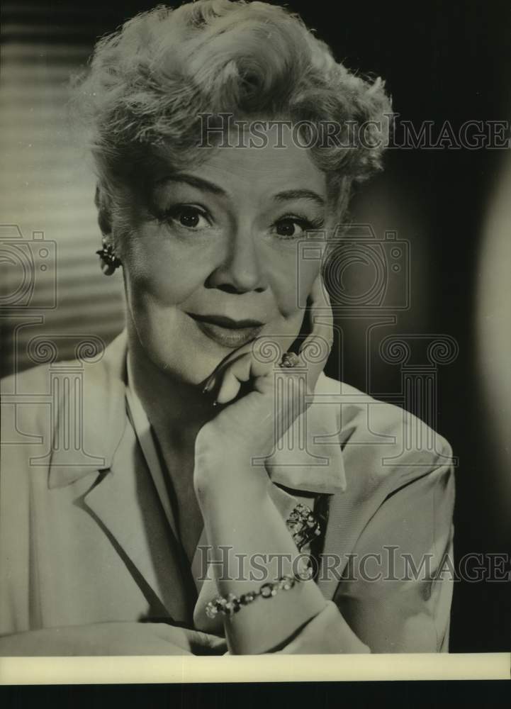 Press Photo Actress Spring Byington, star of &quot;December Bride&quot; on CBS Television - Historic Images