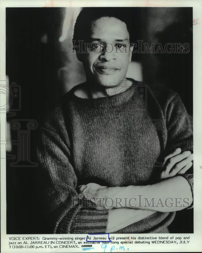 Press Photo Grammy-winning Singer Al Jarreau in portrait, Musician - Historic Images