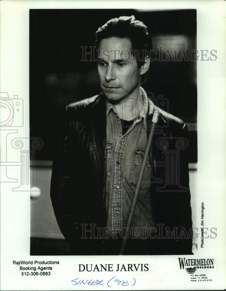 1998 Press Photo Singer Duane Jarvis, Entertainer in portrait - sap10928- Historic Images