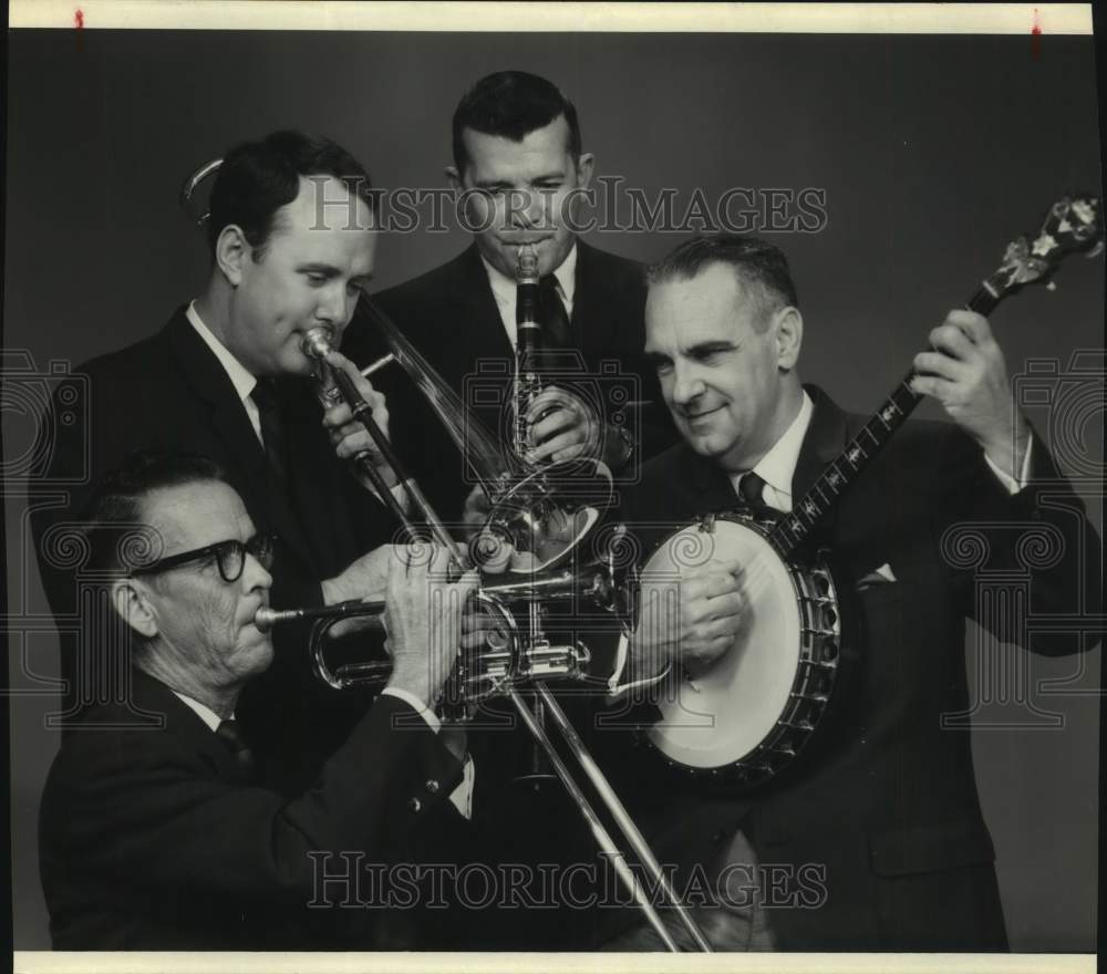 Press Photo Chuck Reiley and the Alamo City Jazz Band, Musical Quartet - Historic Images